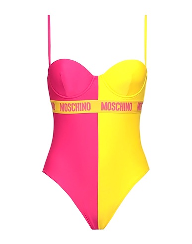 MOSCHINO Costume intero Giallo 80% Poliammide, 20% Elastan, Fibre elastiche