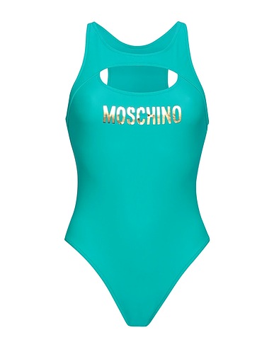 MOSCHINO One-piece swimsuits Emerald green 80% Polyamide, 20% Elastane