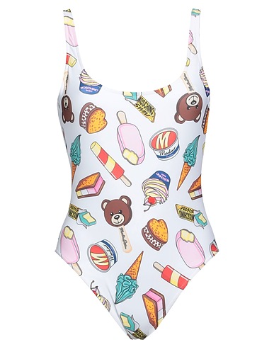 MOSCHINO One-piece swimsuits White 82% Polyester, 18% Elastane