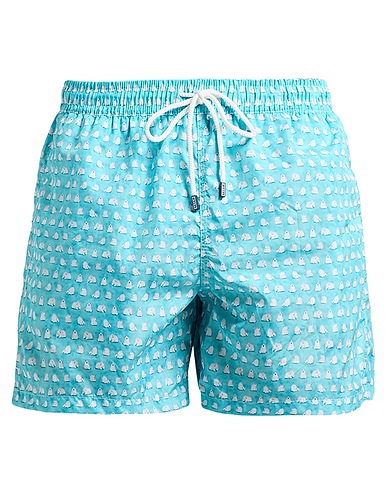 FEDELI Swim shorts Turquoise 100% Recycled polyester