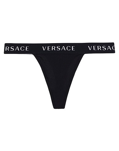 VERSACE Slip Schwarz 94% Baumwolle, 6% Elastan, Polyamid, Polyester