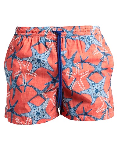 FEDELI Swim shorts Orange 100% Recycled polyester