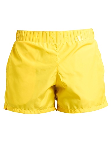 MOSCHINO Swim shorts Yellow 100% Polyester