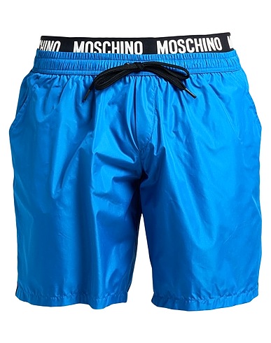 MOSCHINO Swim shorts Blue 100% Polyester, Polyamide, Elastane