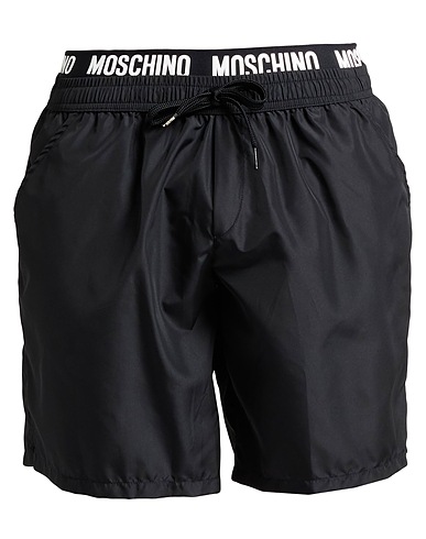 MOSCHINO Swim shorts Black 100% Polyester, Polyamide, Elastane