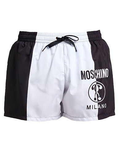 MOSCHINO Swim shorts White 100% Polyester, Elastane
