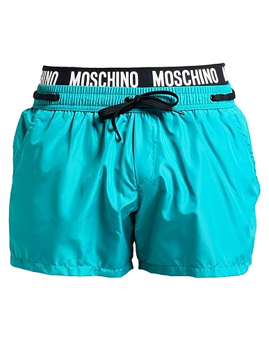 MOSCHINO Шорты для плавания Бирюзовый 100% Полиэстер, Полиамид, Эластан