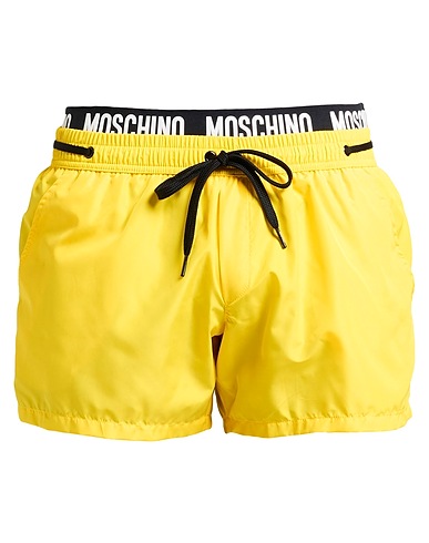 MOSCHINO Шорты для плавания Жёлтый 100% Полиэстер, Полиамид, Эластан
