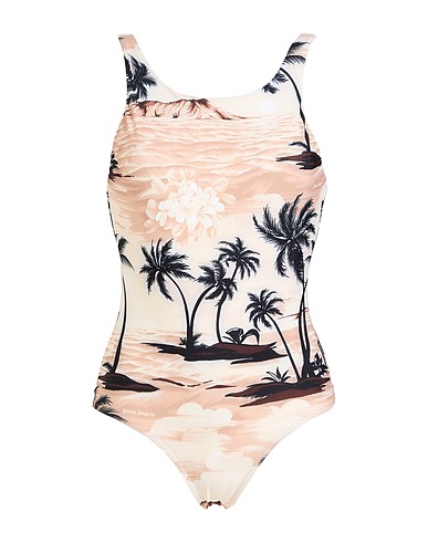 PALM ANGELS One-piece swimsuits Beige 78% Polyester, 22% Elastane
