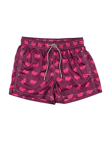 DETWELVE Swim shorts Magenta 100% Polyester