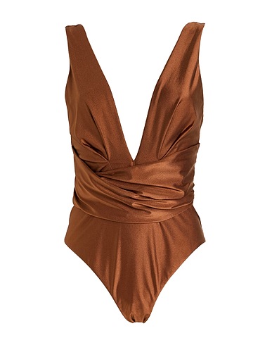 ZIMMERMANN One-piece swimsuits Brown 80% Polyamide, 20% Elastane
