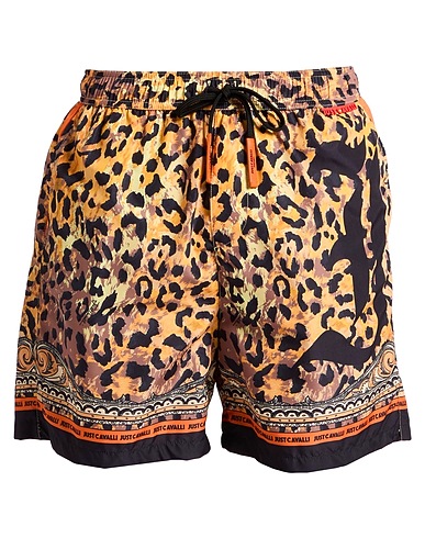 JUST CAVALLI Swim shorts Khaki 100% Polyester