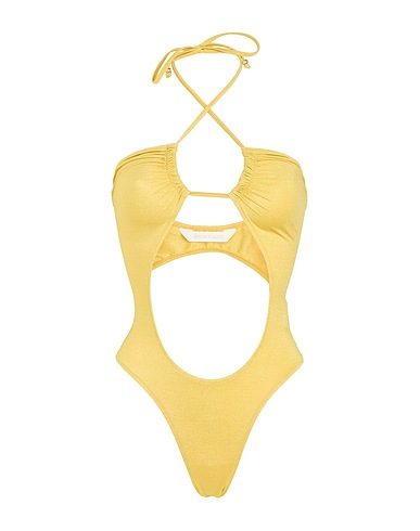 PALM ANGELS Costume intero Senape 69% Poliammide, 19% Elastan, 12% Fibra di metallo