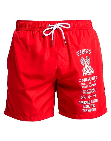 ICEBERG Swim shorts Red 100% Polyester