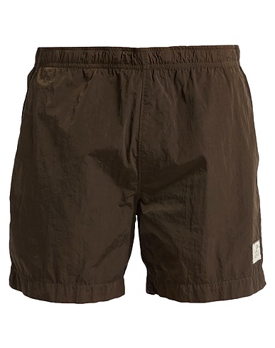 C.P. COMPANY Swim shorts Dark brown 100% Polyamide, Cotton