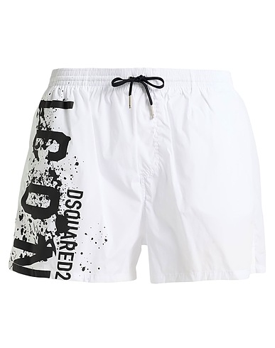 DSQUARED2 Swim shorts ICON BEACHWEAR White 92% Polyamide, 8% Elastane