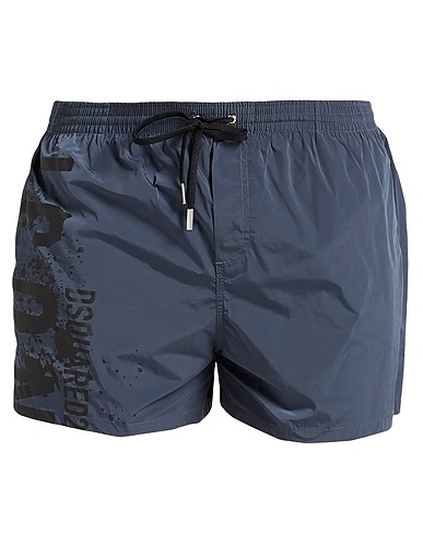 DSQUARED2 Swim shorts ICON BEACHWEAR Slate blue 92% Polyamide, 8% Elastane