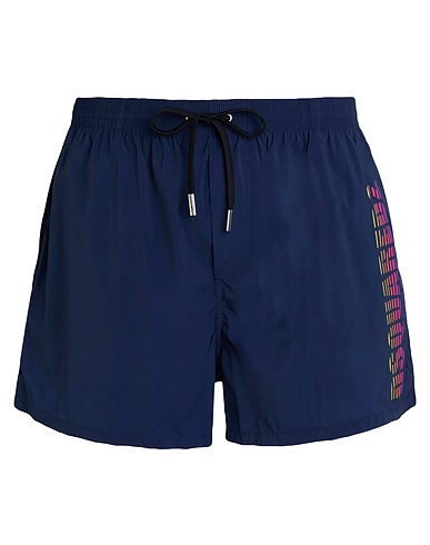 DSQUARED2 Swim shorts BEACHWEAR Navy blue 95% Polyester, 5% Elastane