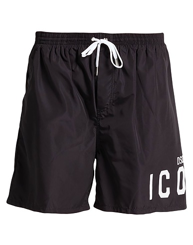 DSQUARED2 Swim shorts ICON BEACHWEAR Black 100% Polyester