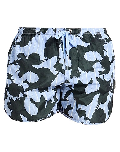 NEIL BARRETT Swim shorts Light blue 100% Polyester