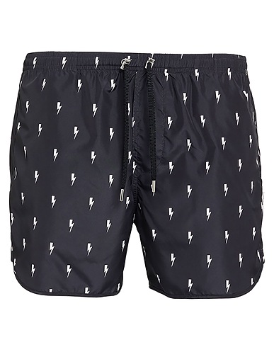 NEIL BARRETT Swim shorts Black 100% Polyester
