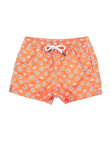 FEDELI Swim shorts Orange 100% PES - Polyethersulfone