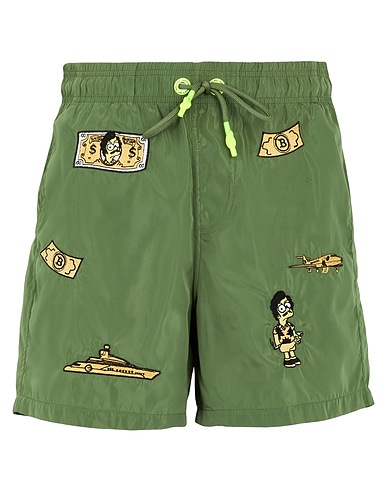 BAIN DE MER Boxer mare Verde militare 100% Poliestere