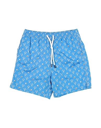 FEDELI Swim shorts Blue 100% PES - Polyethersulfone