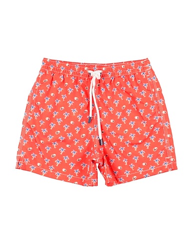 FEDELI Swim shorts Orange 100% PES - Polyethersulfone