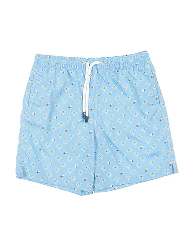 FEDELI Swim shorts Sky blue 100% PES - Polyethersulfone