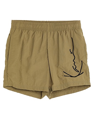 KARL KANI Swim shorts Military green 100% Polyamide