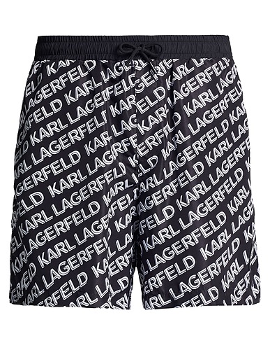 KARL LAGERFELD Swim shorts Black PES - Polyethersulfone