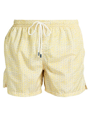 FEDELI Swim shorts Yellow 100% Recycled polyester
