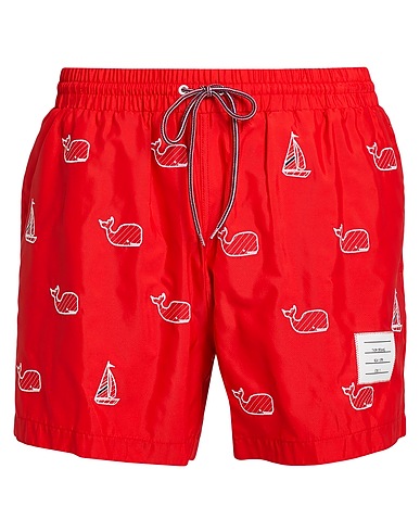 THOM BROWNE Boxer mare Rosso 94% Nylon, 6% Poliuretano