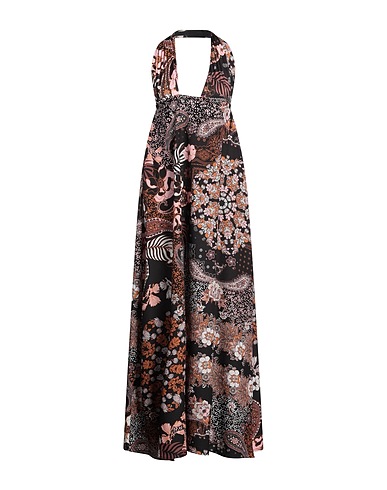 F**K PROJECT Long dress Black 90% Polyester, 10% Elastane