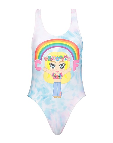 CHIARA FERRAGNI One-piece swimsuits Sky blue 82% Polyester, 18% Elastane