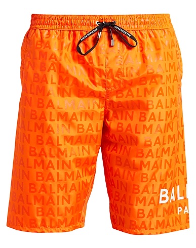 BALMAIN 트렁크 수영복 오렌지 100% 폴리에스테르