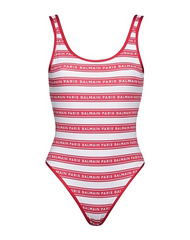 BALMAIN One-piece swimsuits Red 80% Polyamide, 20% Elastane