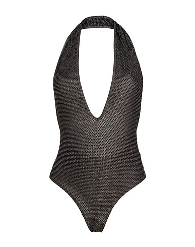 PALM ANGELS One-piece swimsuits Gold 81% Polyamide, 13% Metallic fiber, 6% Elastane