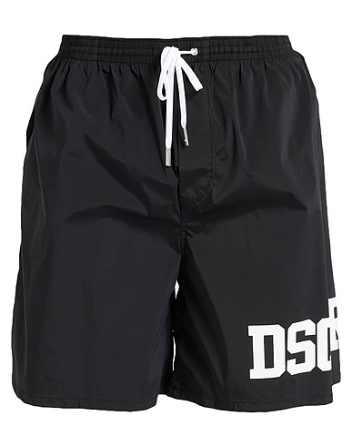 DSQUARED2 Swim shorts BEACHWEAR Black 92% Polyamide, 8% Elastane