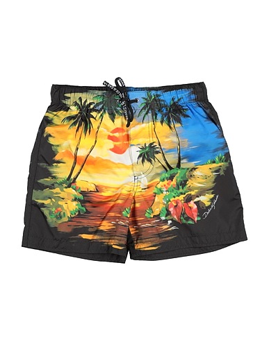 DOLCE&GABBANA 水着(ボクサーパンツ) ブラック ポリエステル 100%