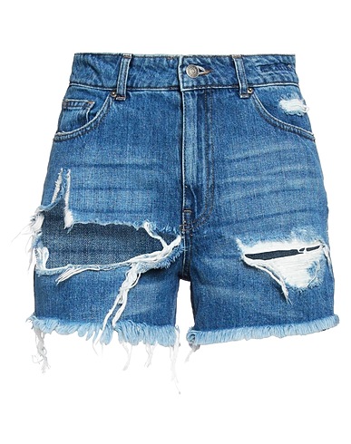 VICOLO Denim shorts Blue 100% Cotton