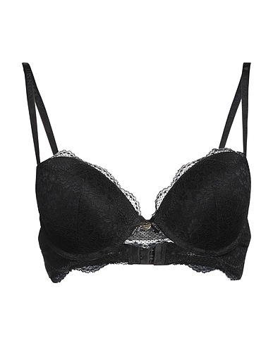 TWINSET Bra Black 75% Polyamide, 17% Elastane, 8% Polyester
