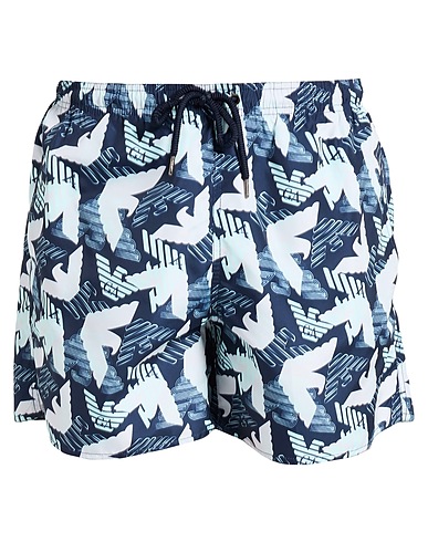EMPORIO ARMANI Swim shorts SWIMWEAR Navy blue 100% Polyester