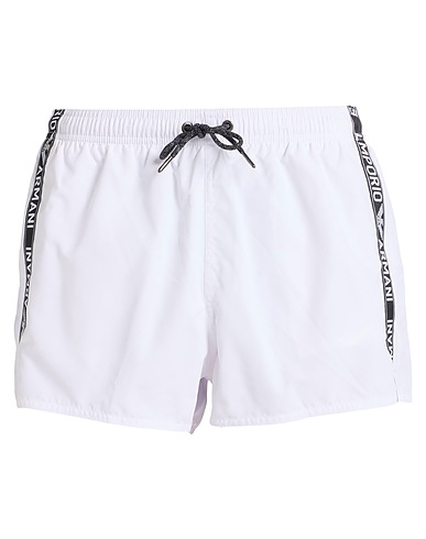 EMPORIO ARMANI Swim shorts SWIMWEAR White 100% Polyester