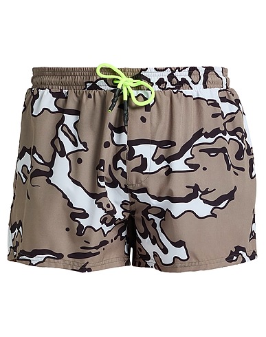 Y-E-S YOUR EVERYDAY SUPERHERO Swim shorts Military green 90% Polyester, 10% Elastane