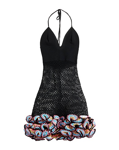 ALBERTA FERRETTI Cover-ups Black 100% Acrylic
