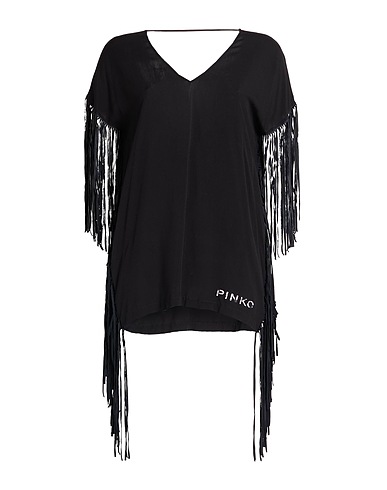 PINKO Cover-ups Black 100% Viscose, Polyamide, Elastane