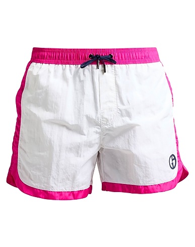 GIORGIO ARMANI Swim shorts White 100% Polyamide, Polyester