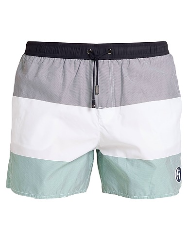 GIORGIO ARMANI Swim shorts White 100% Polyester, Polyamide